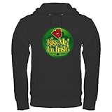 Artsmith, Inc. Hoodie (Dark) Kiss Me I'm Irish Clover - Black, Medium