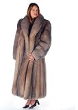 Crystal Fox Fur Coat-Shawl Collar