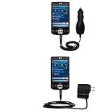Essential Kit for the HP iPaq 210 - includes Car and Wall Charger with Rapid Charge Technology - Gomadic Brand w/ TipExchange Technology