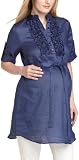 Jules & Jim Women's Maternity Fashion Tunic With Belt And Adjustable Slv
