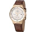 Kenneth Cole Reaction Men's Gold-Tone Brown Leather Watch #KC1345