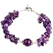 Handmade Purple Amethyst Bracelet With Antiqued Silver Beads