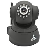 Agasio A502W Wireless IP Camera with IR-Cut Off Filter for TRUE COLOR Images (Not Washed Out), Auto-Iris (Auto-Brightness Adjustment), I/O Alarm Linkages, 26ft Nightvision, 3.6mm lens (90° Viewing Angle), Synology & Blue Iris Compatible, BLACK