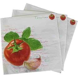 Tomato Design Print Luncheon Napkins, Pack of 20