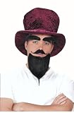 Costume Black Bushy Brow, Pointed Tip Moustache & Beard Set
