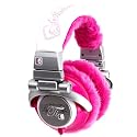 Headphones Skullcandy Ti Chick Pink Fur Headphones wms chick pink fur