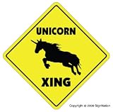 UNICORN CROSSING - Sign - xing fantasy collector gift