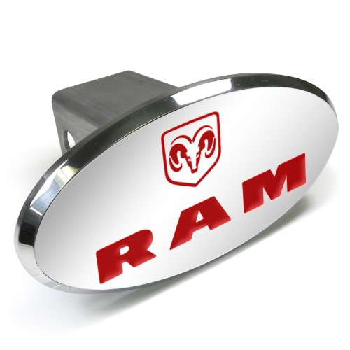 Dodge Ram Red Engraved Oval Aluminum Tow Hitch Cover Kittitchaomonoeraeae