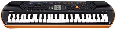 カシオ 電子ミニキーボード 44ミニ鍵盤 SA-76 ブラック&オレンジ