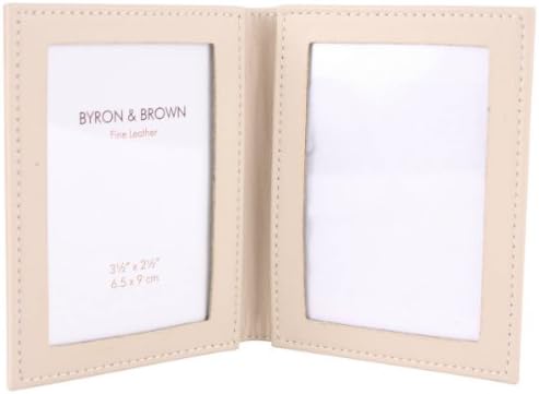 Beige 2 Fold Travel Frame 3.5 x 2.5 by Byron and Brown