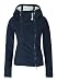 sch&ouml;ne weiche und warme Fleece-Zip Jacke von Bench, mit extra breitem Stehkragen und Kapuze, durchgehender leicht versetzter Zwei-Wege Zipper, vorne ist der Benchschriftzug in lila eingearbeitet, seitlich jeweils eine Eingriffstasche mit Zipper, an &Auml;melenden sind die typischen DaumenschlaufenArray