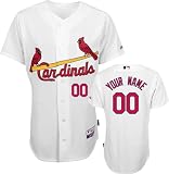 MLB Men's St. Louis Cardinals Authentic Coolbase Jersey Personalized (White, 40/Medium)