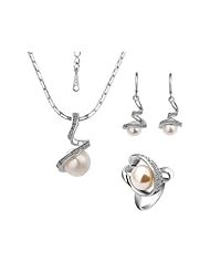 Generic Women 18k Gold Plated Set Necklace Earrings Ring