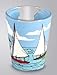Michigan Nautical Pencil Sketch Cobalt Blue Shot Glass