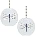 Set of 2 Dragonfly Solid CERAMIC Fan Pulls