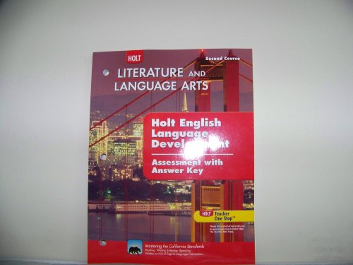 holt english language development assessment with answer key grade 8 holt literature and language arts second