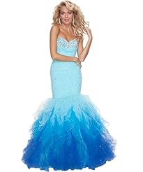 Plus Size Organza Sweetheart Lace-Up Mermaid Evening Dress/Prom Dress 