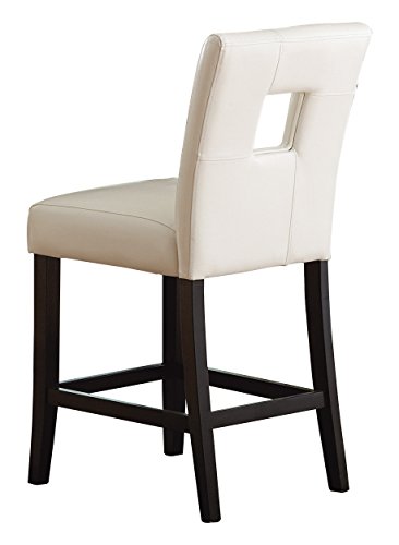 Homelegance 3270-24S1W Bi-Cast Vinyl Chair, White, Set of 2