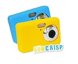 Produkt-Bild: Easypix T514-BY JellyBaby Digitalkamera (5 Megapixels, 6,86 cm (2,7 Zoll) Display) inkl. 2 bunte Silikonh&uuml;llen blau/gelb