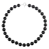EXP Sterling Silver Black Agate Necklace