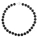 EXP Sterling Silver Black Agate Necklace