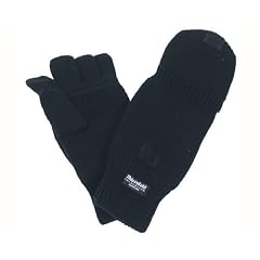 2+1 Strick-Handschuhe + F�ustling schwarz S-XL