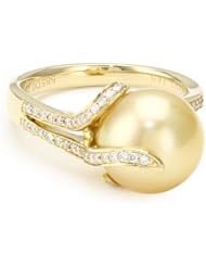 TARA Pearls "Oscar Collection" Gold South Sea 10x11mm Pearl Ring, Size 7