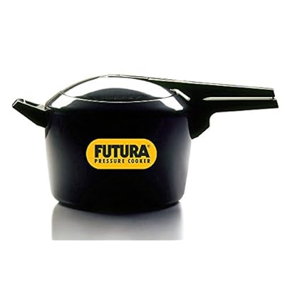 Hawkins Futura Hard Anodised Aluminum Pressure Cooker, 3 Litres, Black