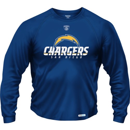 Reebok San Diego Chargers Sideline Authentic Long Sleeve Speedwick T-Shirt Extra Large
