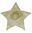 Colorful Recycled Art Glass Large Star Bowl Yellow 17.5"D 7"H