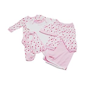 Rocawear Girls Six-Piece Layette Set (0-9m)