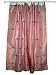 Gift for Wife-2 Organza Chestnut Base Embroidered Star Burst Sari Curtains Sheer Window Panels 92" Tabs