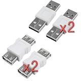 GTMax 2x USB Adapter F/F + 2x USB Adapter M/M For Printer, Scanner, Digital Camera, Hard Drive and other USB devices to your PC