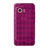 Amzer Luxe Argyle Skin Case for HTC DROID Incredible PB31200 (Hot Pink)