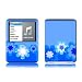 Retro Blue Flowers Design Protective Decal Skin Sticker for Apple iPod nano 3G (3rd Generation) 4GB/ 8GB Player