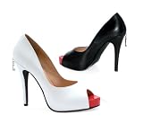 PH451-PAM, 4.5 Peep-Toe Pump with 3/4 Concealed Platform by Penthouse Shoes