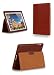 Yoobao Co-Brand with Accessorise (TM) 100% Premium Executive Genuine Leather Folio Case (Coffee) with Built-in Stand for iPad 3 / The New iPad / Apple iPad 2 – Support Auto Wake/Sleep Smart Cover Function (Best Selling Model)