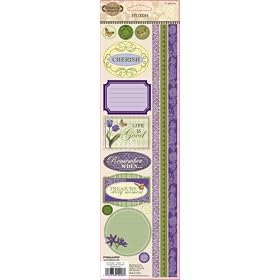 Fiskars 01-004584 Kimberly Poloson Nature's Flora Collection Cardstock Journal Border Stickers