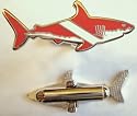 Scuba Diving Diver Flag Great White Shark Cuff Links Cufflinks Set