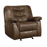 ACME Oversized Plush Suede Recliner