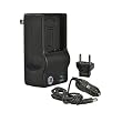 CTA MR-NP40 Mini Battery Charger Kit for Fuji NP40 and Pentax D-L18 Batteries
