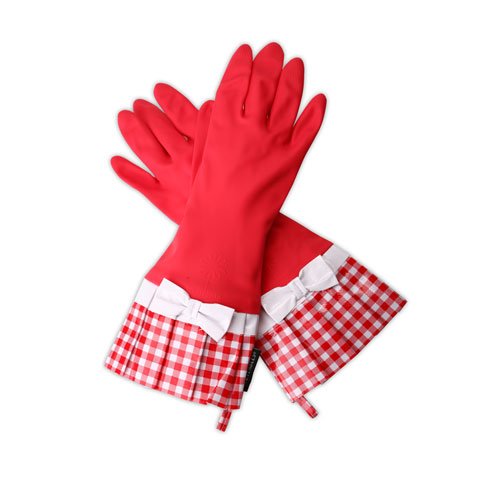 Gloveables® Red Gloves with Red Gingham