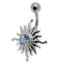 Tribal Sun AB Belly Button Navel Ring