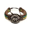 Aquarius the Water Bearer Zodiac Tribal Leather Bracelet with Earth Tone Cord and Beads