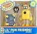 Yo Gabba Gabba Lil' Fun Friends Character Set . Includes All 3 Figure Sets . Brobee with Stump & Bat . Foofa with Purple Bird & Boombox . Plex with Bee & Book_s-4