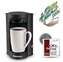 Cuisinart W1CM5 Commercial 1 Cup Coffee Pod Brewer with 25 Colombia Supremo Pods