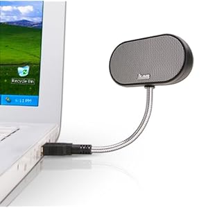 JLab USB Laptop Speakers - Portable Compact Travel Notebook Speaker for PC and Mac - B-Flex Hi-Fi Stereo USB Laptop Speaker - Black