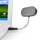 JLab USB Laptop Speakers - Portable, Compact, Travel Notebook Speaker for PC and Mac - B-Flex Hi-Fi Stereo USB Laptop Speaker - Black