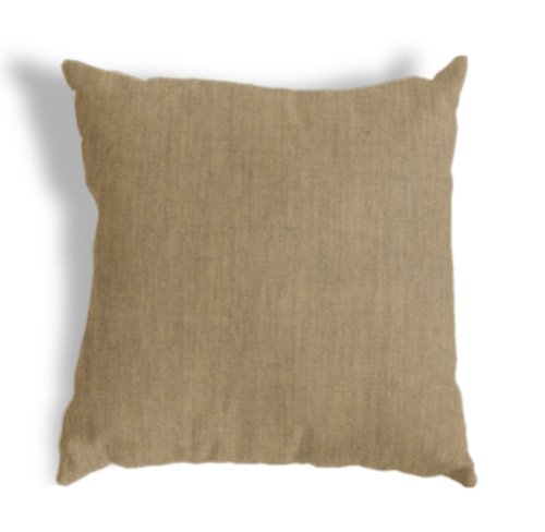 Set of 4 Decorative 18x18 Outdoor Weather Resistant Throw Pillows in Sunbrella Heather Beige (5476-0000) On Sale