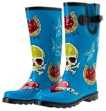 Outdoor Living : Present Time  Rubber Skully boots with buckle medium